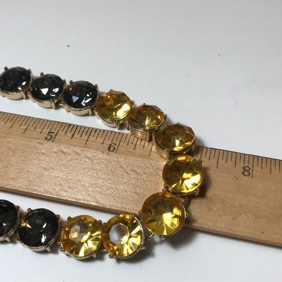 Loft Necklace, Rhinestones, Chunky, Gold Chain, Claw, L16.5, NWOT - Picture 4 of 6